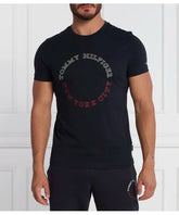 Tommy Hilfiger Mens Monotype Roundle Tee T-Shirts In Navy