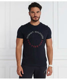 Tommy Hilfiger Mens Monotype Roundle Tee T-Shirts In Navy