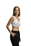 Anta Womens Pro Sports Bra In White Multi