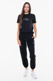 Calvin Klein Unisex Monologo French Terry Jogger In Black