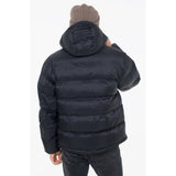 Calvin Klein Mens Nylon Monogram Puffer Jacket In Black