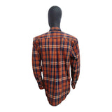 Polo Mens Long Sleeve Bold Check Shirt In Orange