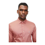 Polo Mens Essential Sateen Long Sleeve Shirt In Pink