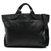 Nº21 Womens Interwoven Raffia Tote Bag In Black