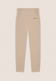 Freddy Womens Knitted Seamless 7/8 Leggings High Waist In Beige
