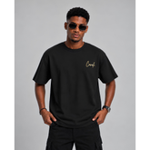 Covali Mens Galli Short Sleeves T-Shirt In Black/Gold