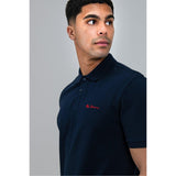Ben Shermen Ben Polo Short Sleeve Golfer In Navy