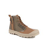 Palladium Mens Pampa Detroit Zip Hi Shoes Dusky Green/Brown