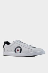 Ben Sherman Mens Target Leather Sneakers In White
