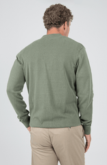 Bensherman Mens Olive Night Knit Cardigan