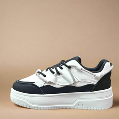 Sissyboy Chunky With Diamante Band Black And White Sneakers