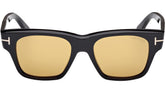 Tom Ford Caine 02 Square Frame Unisex Sunglasses In Black