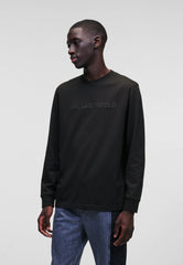 Karl Lagerfeld Mens Long Sleeve T-Shirt In Black