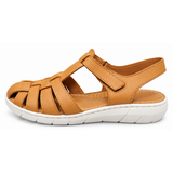 Hush Puppies Womens Shilah Brushed Coconut Chrome Free Gold Rated Cow Leather Sandals In Tan