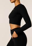 Freddy Womens Knitted 7/8 Leggings High Waisted In Black