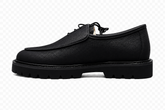 Zerga Mens Pienza Leather Shoes In Black