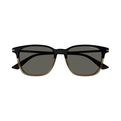 Mont Blanc Two Tone Unisex Sunglasses In Shiny Black