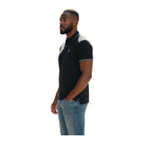 Polo Mens Dm Button Short Sleeves Golfer Black