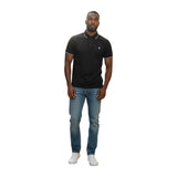 Polo Mens Dm Button Short Sleeves Golfer Black
