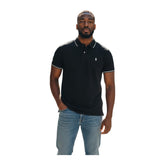 Polo Mens Dm Button Short Sleeves Golfer Black