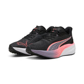 Puma Mens Darter Pro Foam Sneakers In Black/Sunset Glow/Pale Plum