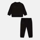 Calvin Klein Kids Unisex Monogram Sweatshirt And Trackpant Set In Black