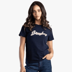 Sissy boy Regular Navy T-shirt With Raised Pearls