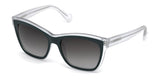 Balenciaga Clear Frame Sunglasses In Green