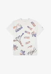 Jordan Girls Throwback T-shirt In White