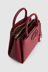 Guess Isola Multi Compartment Satchel Burgandy