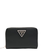 Guess Laurel Medium Zip Around Purse In Black