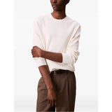Calvin Klein Mens Cotton Wool Sweater In Off White