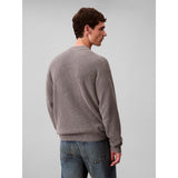 Calvin Klein Mens Cotton Waffle Crew Neck Sweatshirt in Grey