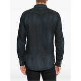 Diesel Mens D-Vega T-Shirt Top In Black Blue