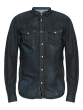 Diesel Mens D-Vega T-Shirt Top In Black Blue