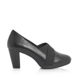 Green Cross Ladies High Heel Court Cross Over Elastic In Black