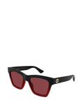 Gucci Womens Sunglasses In Black And Red