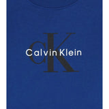 Calvin Klein Kids Ck Monogram Terry Cn Sweatshirt In Blue