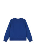 Calvin Klein Kids Ck Monogram Terry Cn Sweatshirt In Blue
