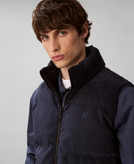 Calvin Klein Unisex Sleeveless Reversible Corduroy Puffer In Navy