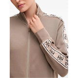 Guess Womens Britney Full Zip Track Jacket In Light Brown