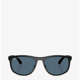 Ray-Ban Mens Dark Blue Lens Sunglasses In Matte Black