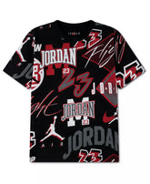 Jordan Boys MJ Dynasty Aop T-shirt In Black