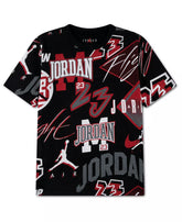 Jordan Boys MJ Dynasty Aop T-shirt In Black