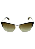 Miu Miu Half Frame Temple Sunglasses For Women In Silver