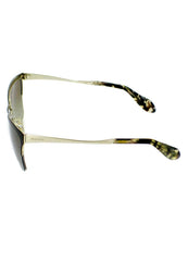 Miu Miu Half Frame Temple Sunglasses For Women In Silver