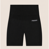 Freddy Womens Knitted Seamless Legging Short In Black