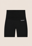 Freddy Womens Knitted Seamless Legging Short In Black