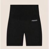 Freddy Womens Knitted Seamless Legging Short In Black