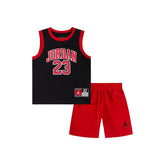 Jordan Boys Jersey 23 2-Piece Set In Black and Red